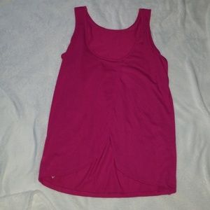 Pink open back tank